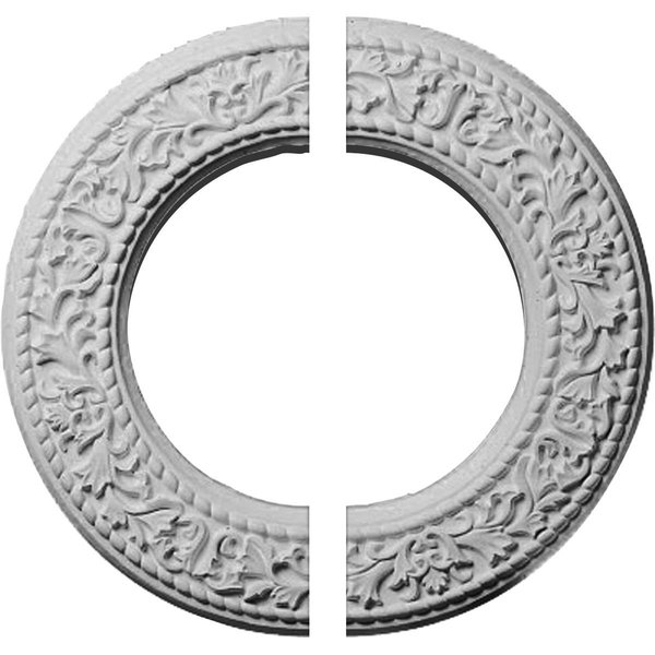 Ekena Millwork Blackthorn Ceiling Medallion, Two Piece (Fits Canopies up to 7 1/2"), 13 3/8"OD x 7 1/2"ID x 3/4"P CM13BL2